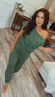 Rae Mode Kelly Green Athletic Cuffed Joggers
