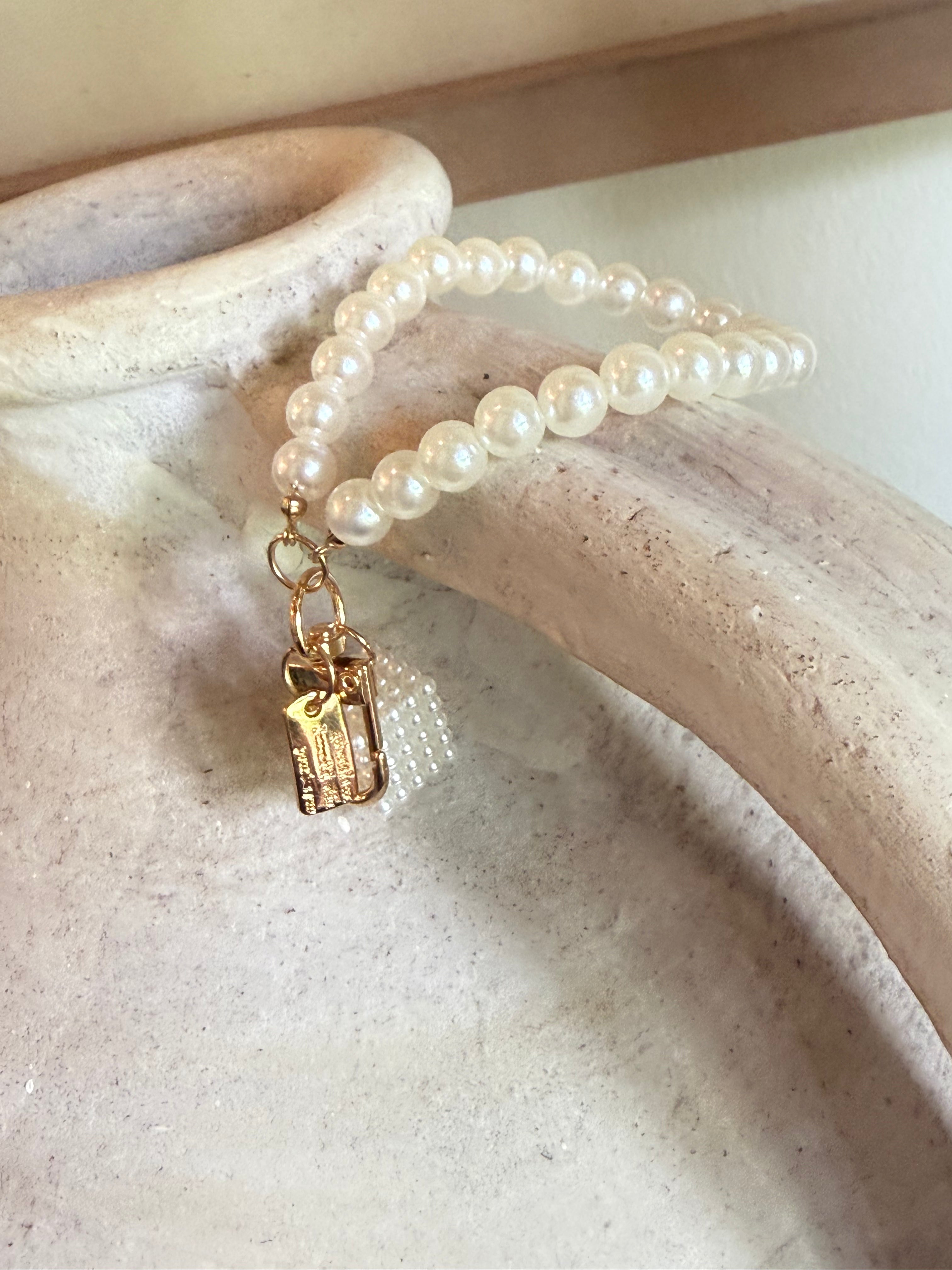 Pearl and Gold Phone/Purse Charm