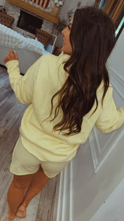 Soft Lightweight Yellow Terry Lounge Shorts