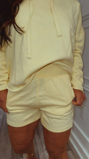 Soft Lightweight Yellow Terry Lounge Shorts