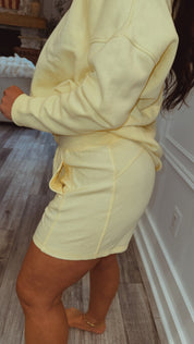 Soft Lightweight Yellow Terry Lounge Shorts