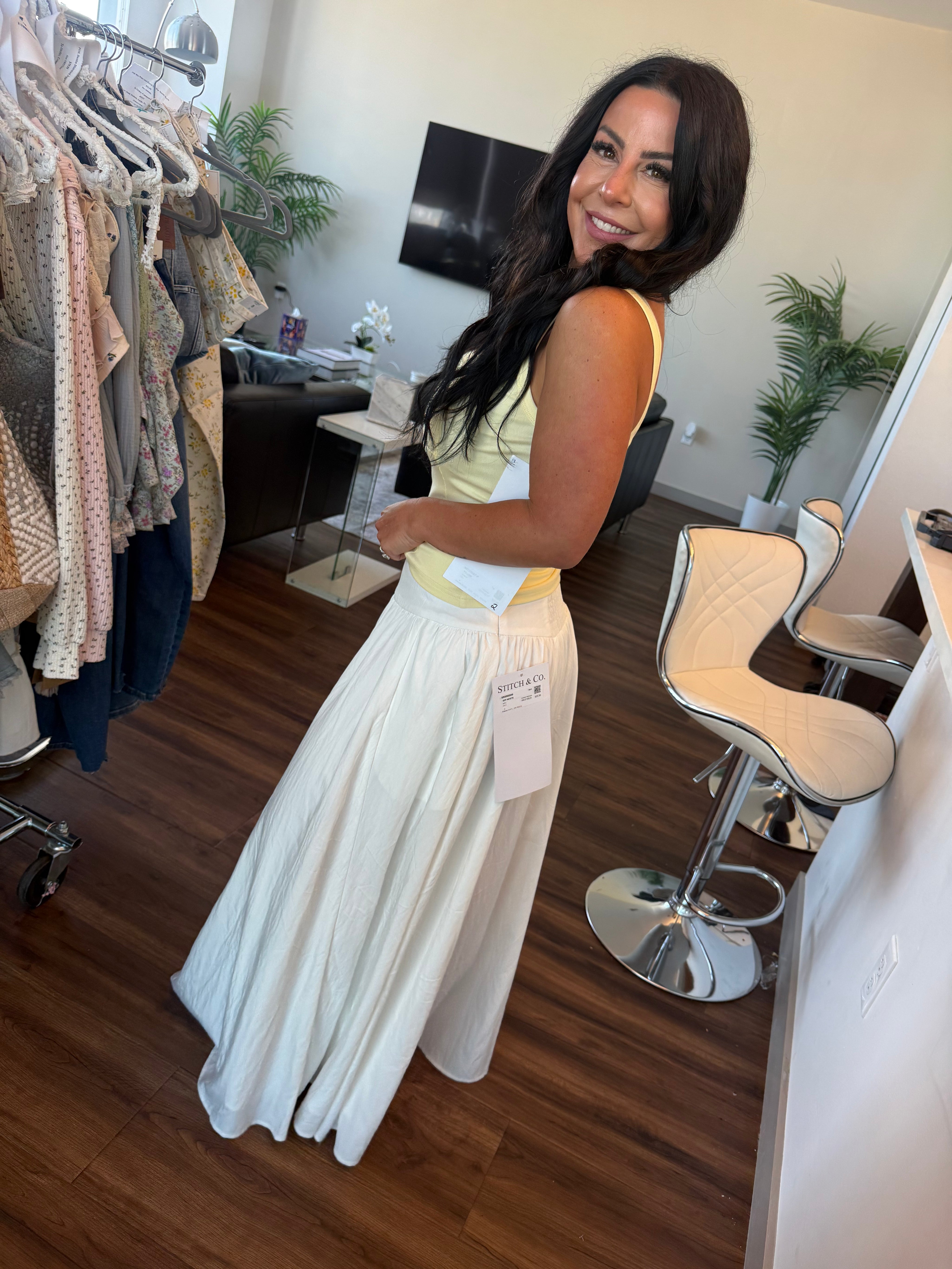 Stitch and Co Chic Elevated Knit Yellow Tank