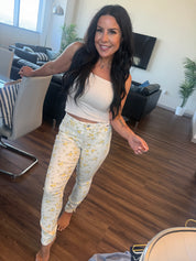 Judy Blue White and Floral Denim Skinny Jeans