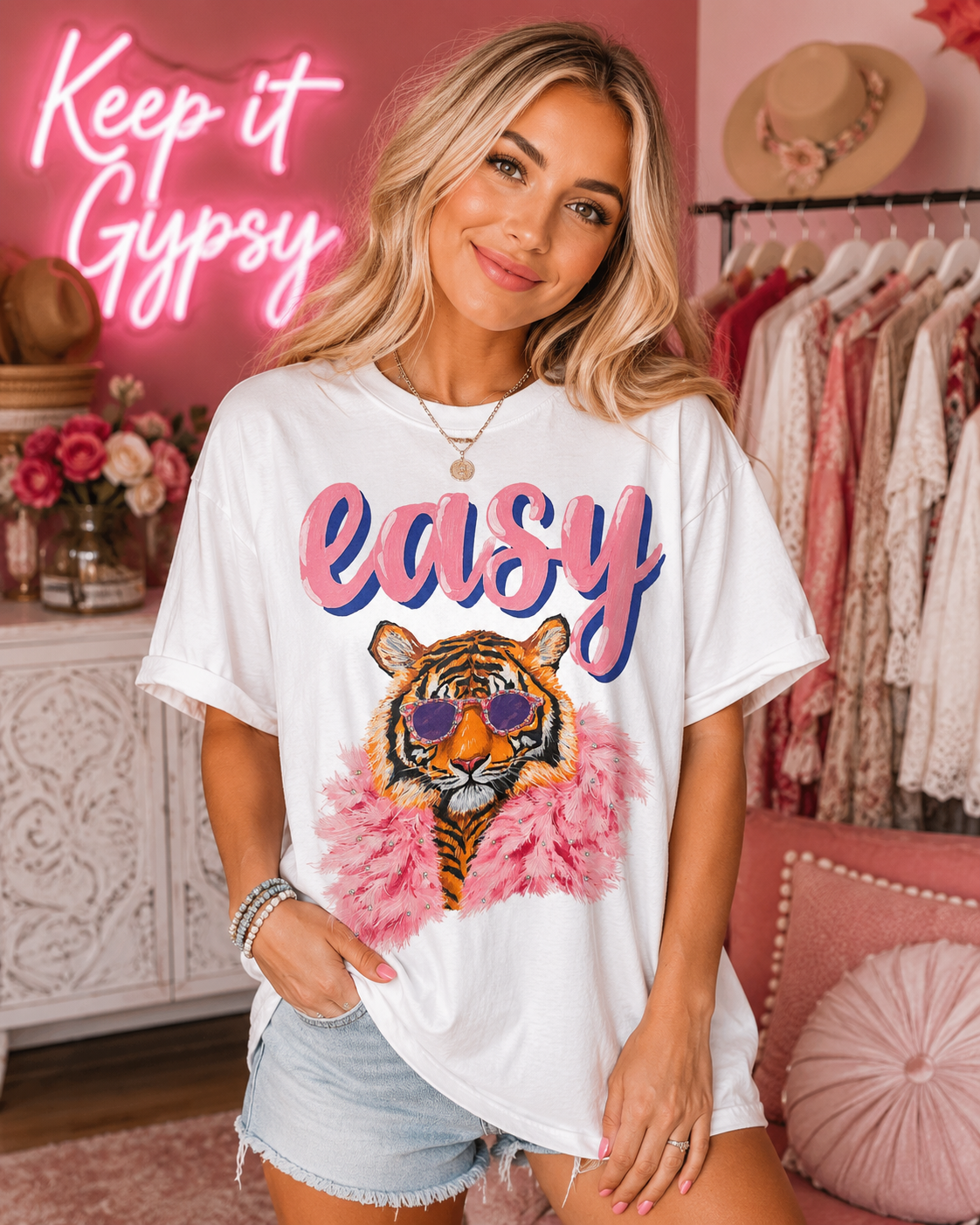 Easy Tiger White Graphic Tee 1131