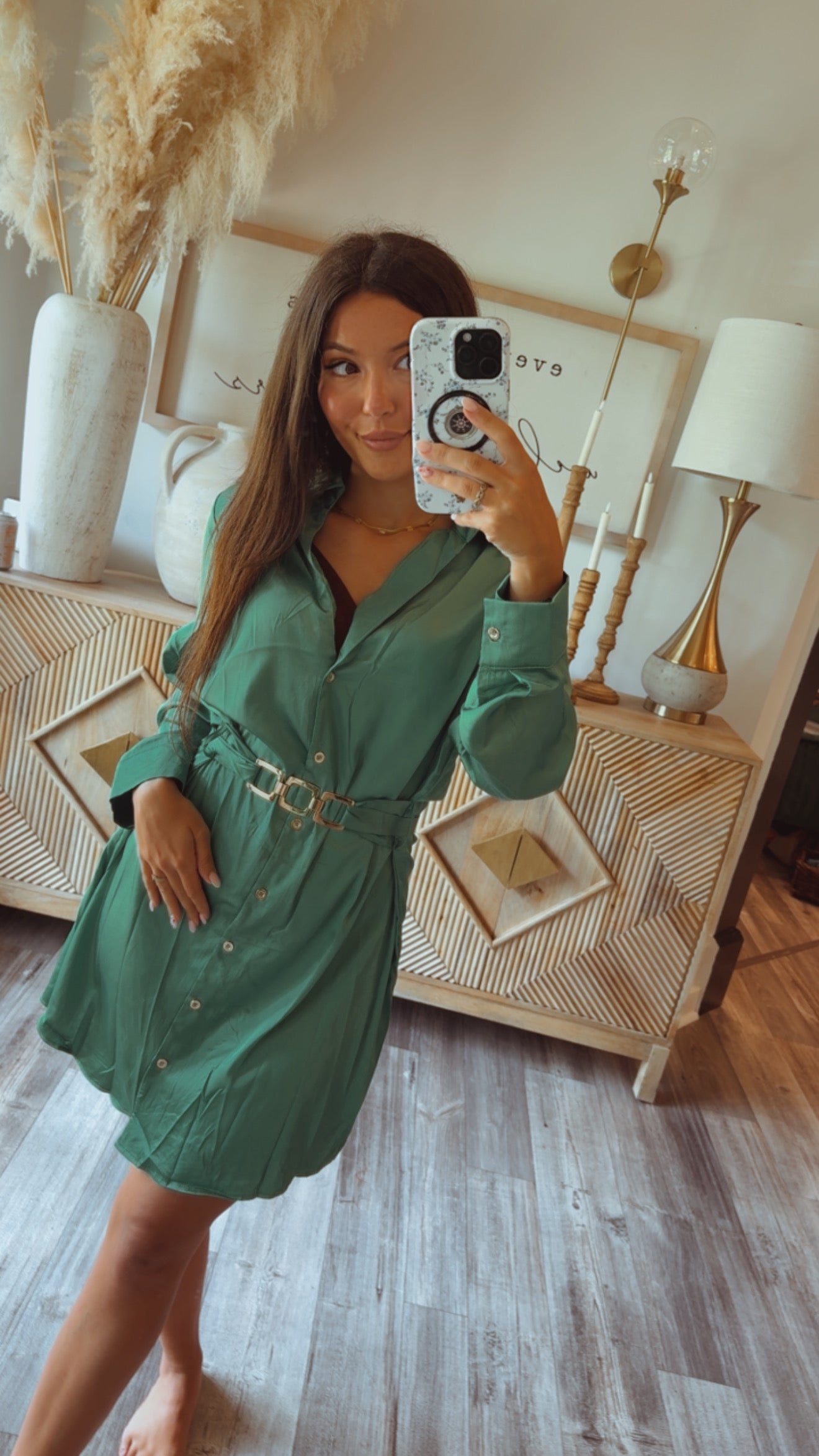 Chic Kelly Green Dress