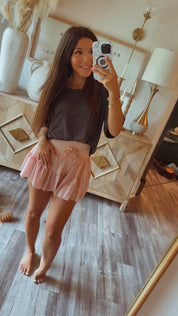 Athletic Sassy Light Pink Twirl Skort