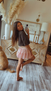 Athletic Sassy Light Pink Twirl Skort