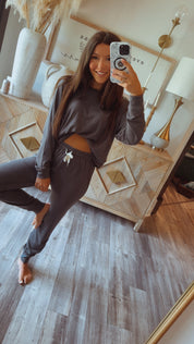 Ash Grey Luxe Ultra Soft Long Sleeve Top
