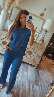Royal Blue Soft Ribbed Top
