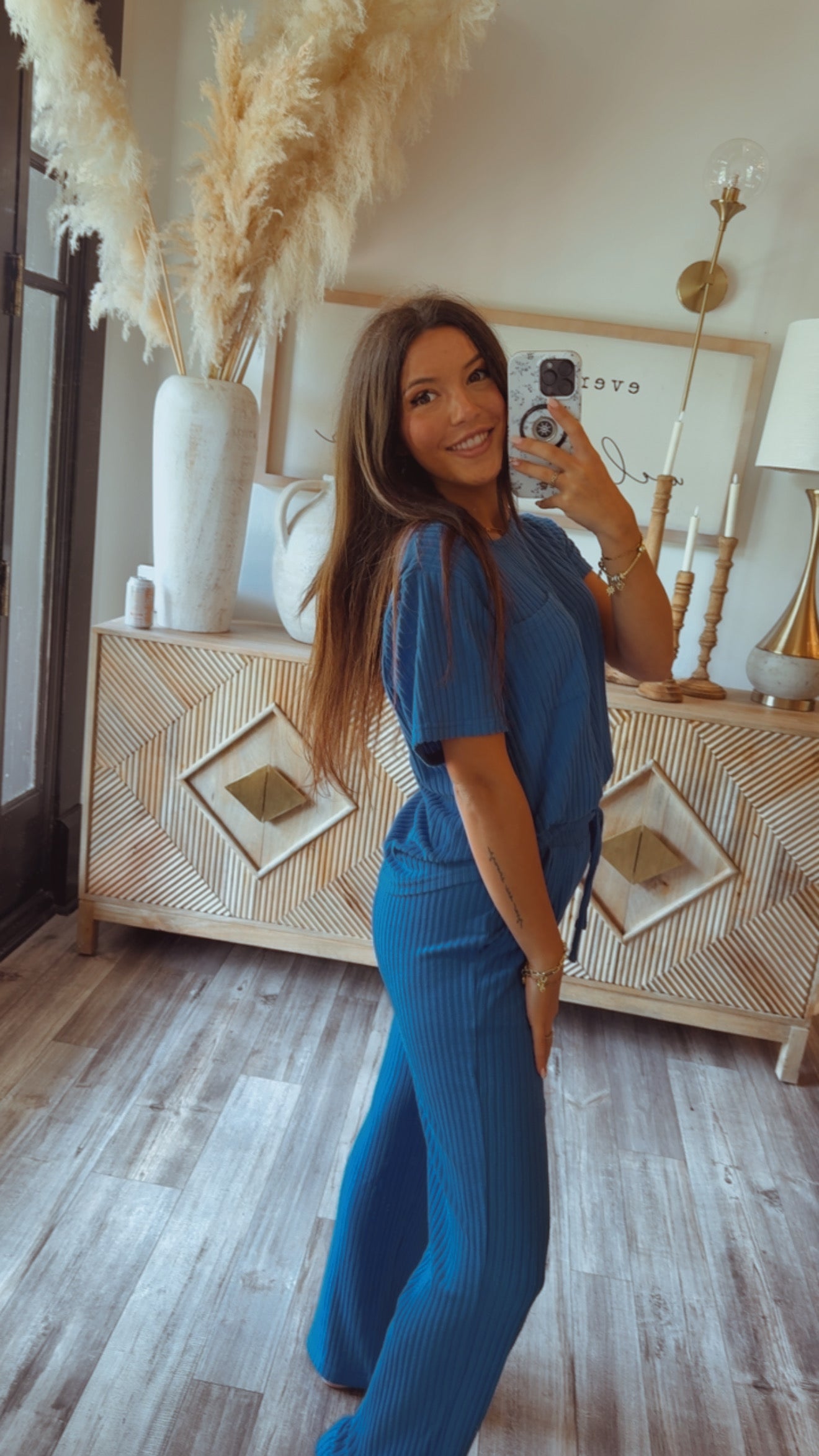 Royal Blue Soft Ribbed Top