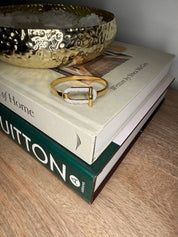 Gold and Crystal Horse Bit Bangle