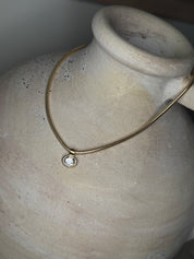 Gold Crystal Pendant Necklace