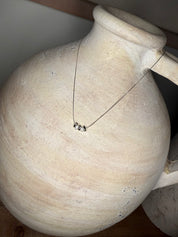 Silver and Stone Beaded Necklace