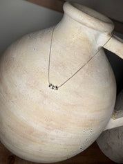 Silver and Stone Beaded Necklace