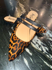 Leopard And Black Strap Corky Flats
