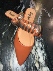 Cognac And Gold Corky Flats