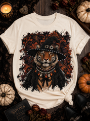 Witchy Tiger Cream Graphic Tee