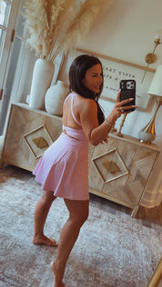 Sassy Baby Pink Athletic Dress With Shorts