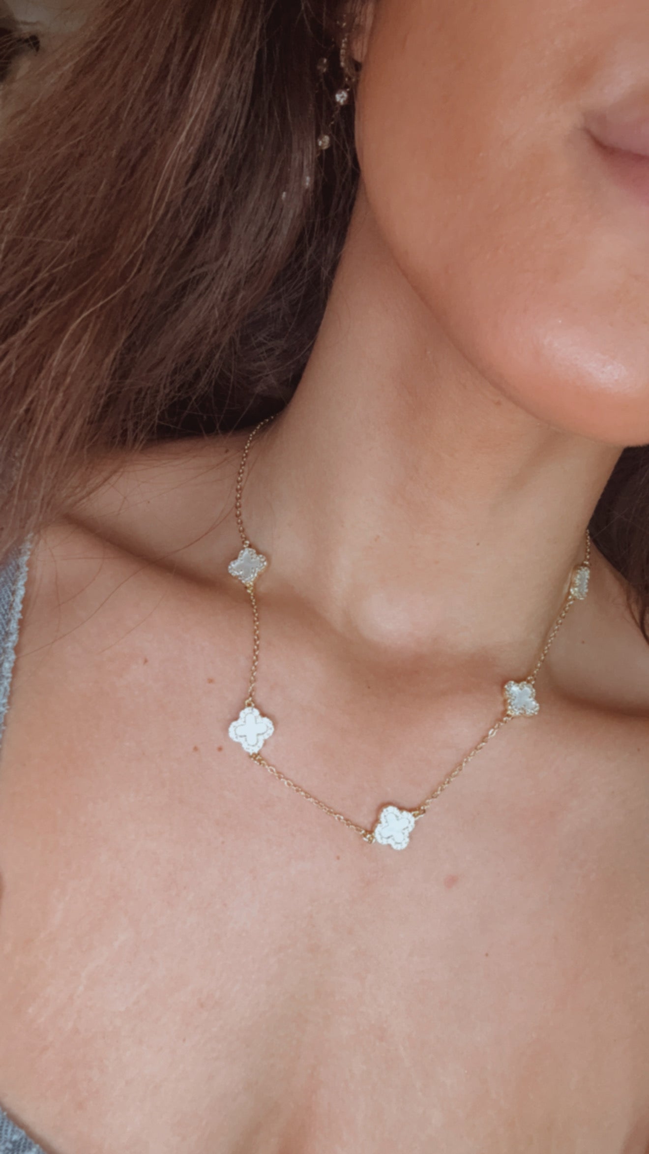Gold And Pearl Inspired Pendant Necklace
