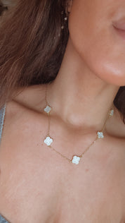 Gold And Pearl Inspired Pendant Necklace