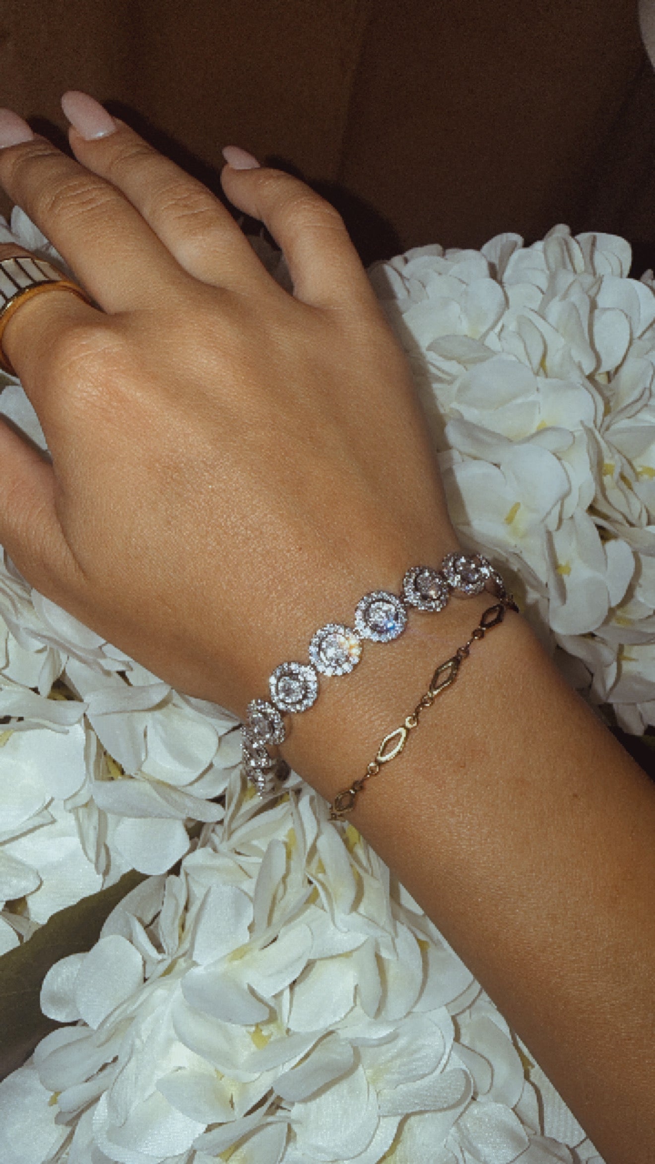 Silver and Crystal Bling Studded Bracelet