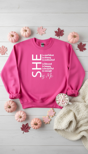 She is Me Sweatshirt (Neon Pink)