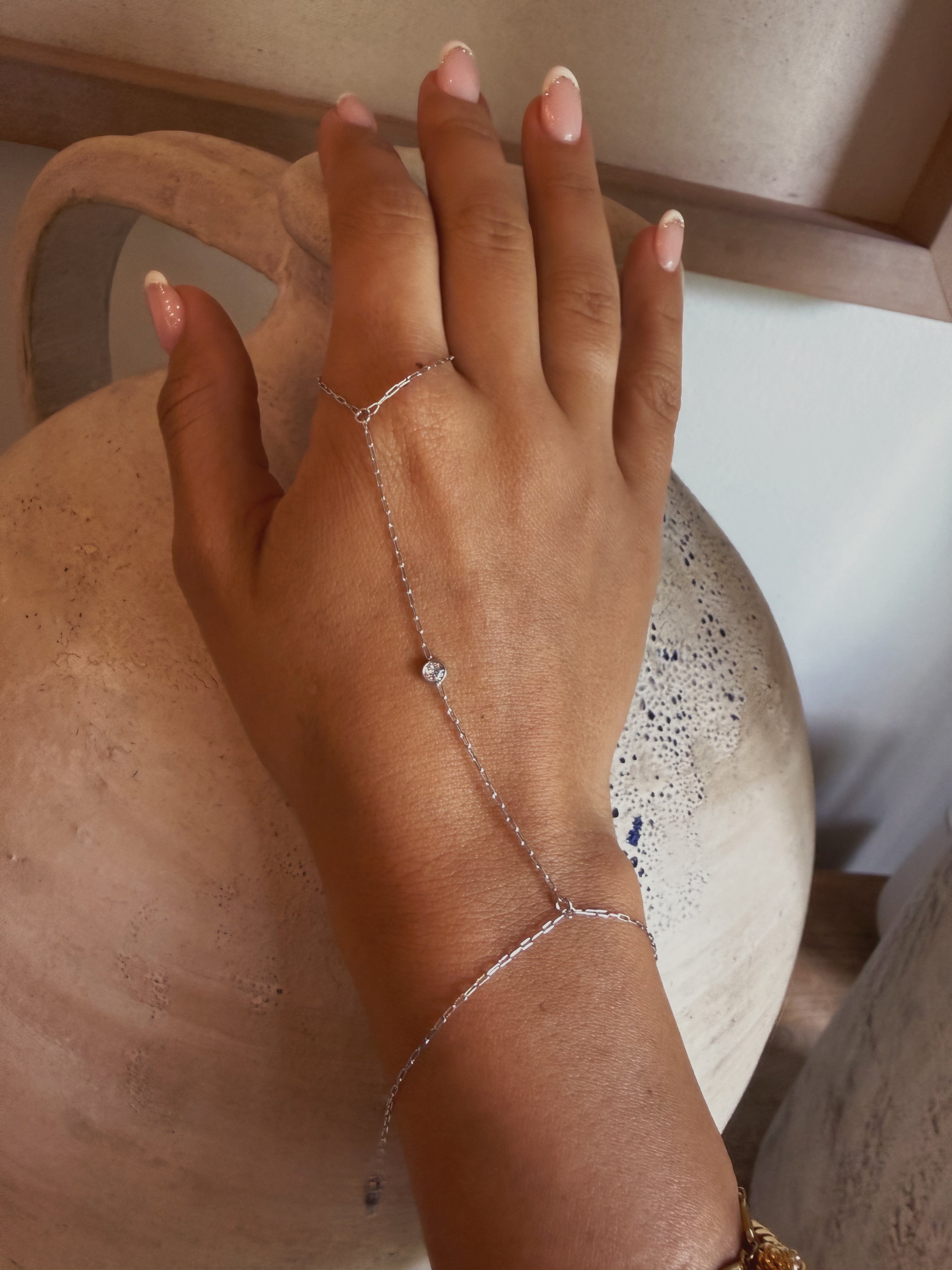 Silver Link Hand Chain