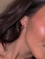 Gold Twisted Hoop Earrings