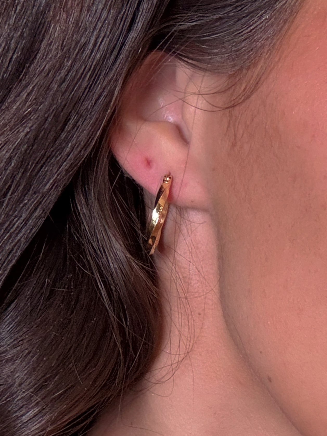 Gold Twisted Hoop Earrings