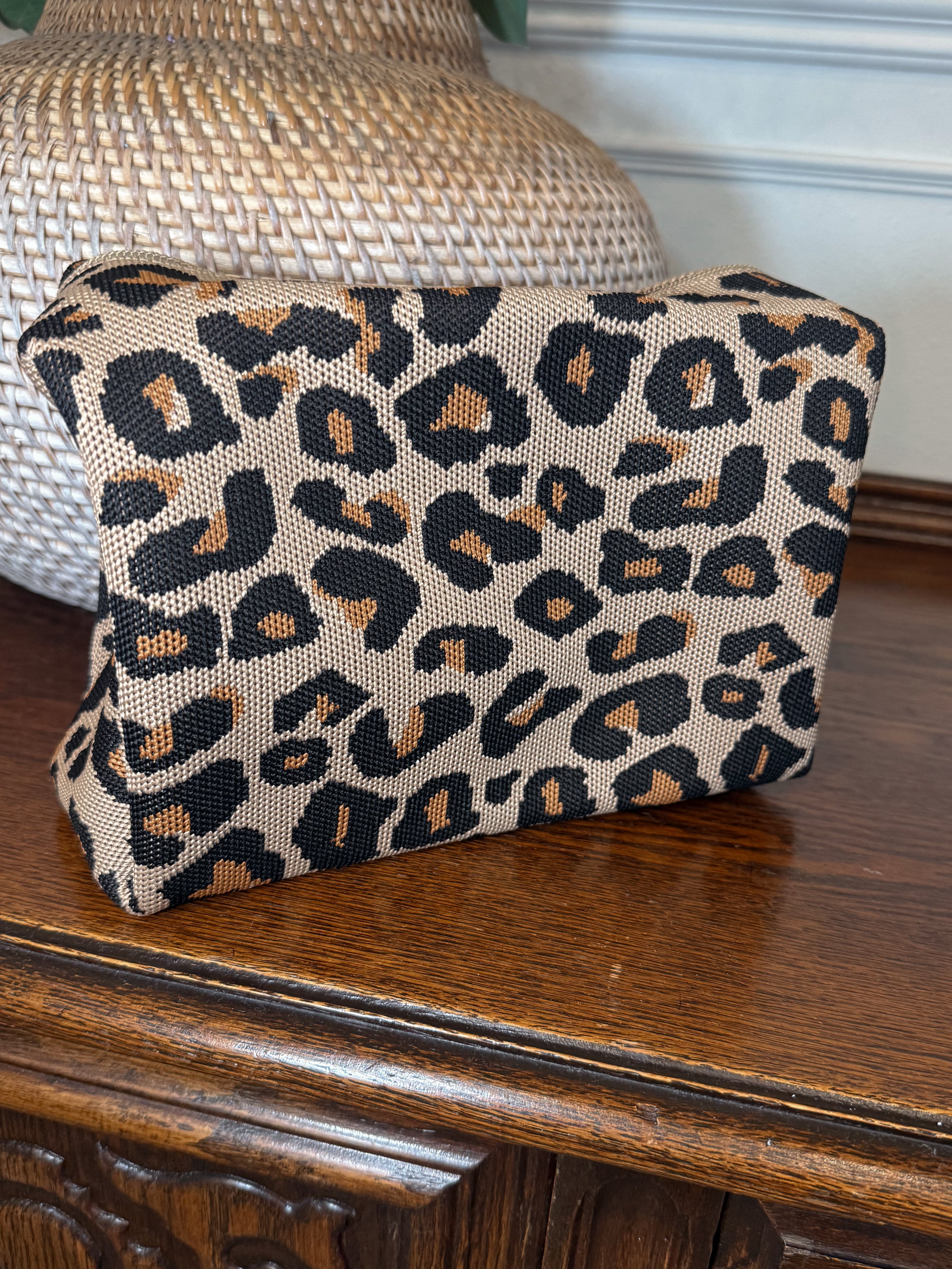 Cheetah Makeup Bag