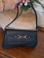 Chic Black and Gold Hand Bag