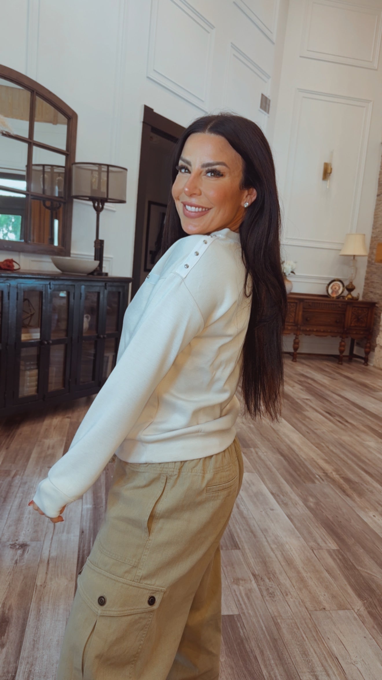 Luxe Studded Lightweight Pullover  Camille and Co