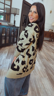 Luxe Ultra Soft Cheetah Open Cardi With Pockets Camille and Co