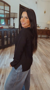 Luxe Ultra Soft Black Camille and Co Pullover