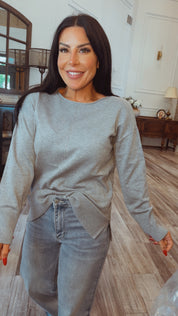 Luxe Ultra Soft Grey Camille and Co Pullover