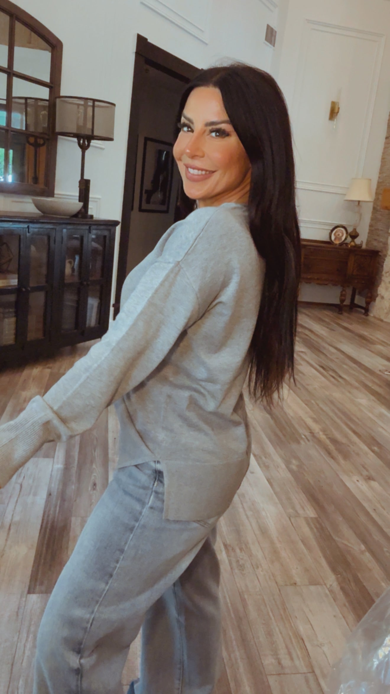 Luxe Ultra Soft Grey Camille and Co Pullover