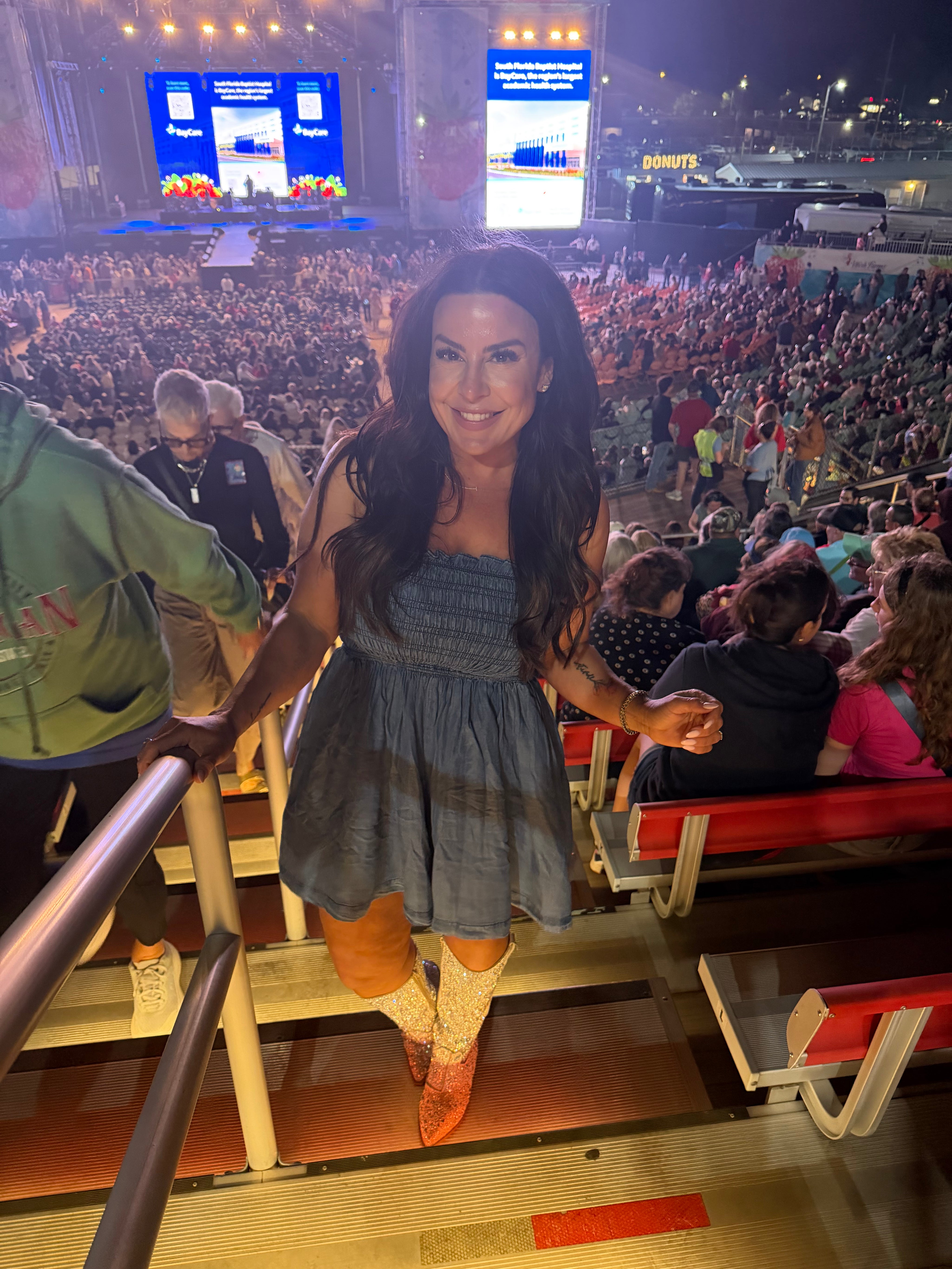 Chic Denim Cinched Top Romper