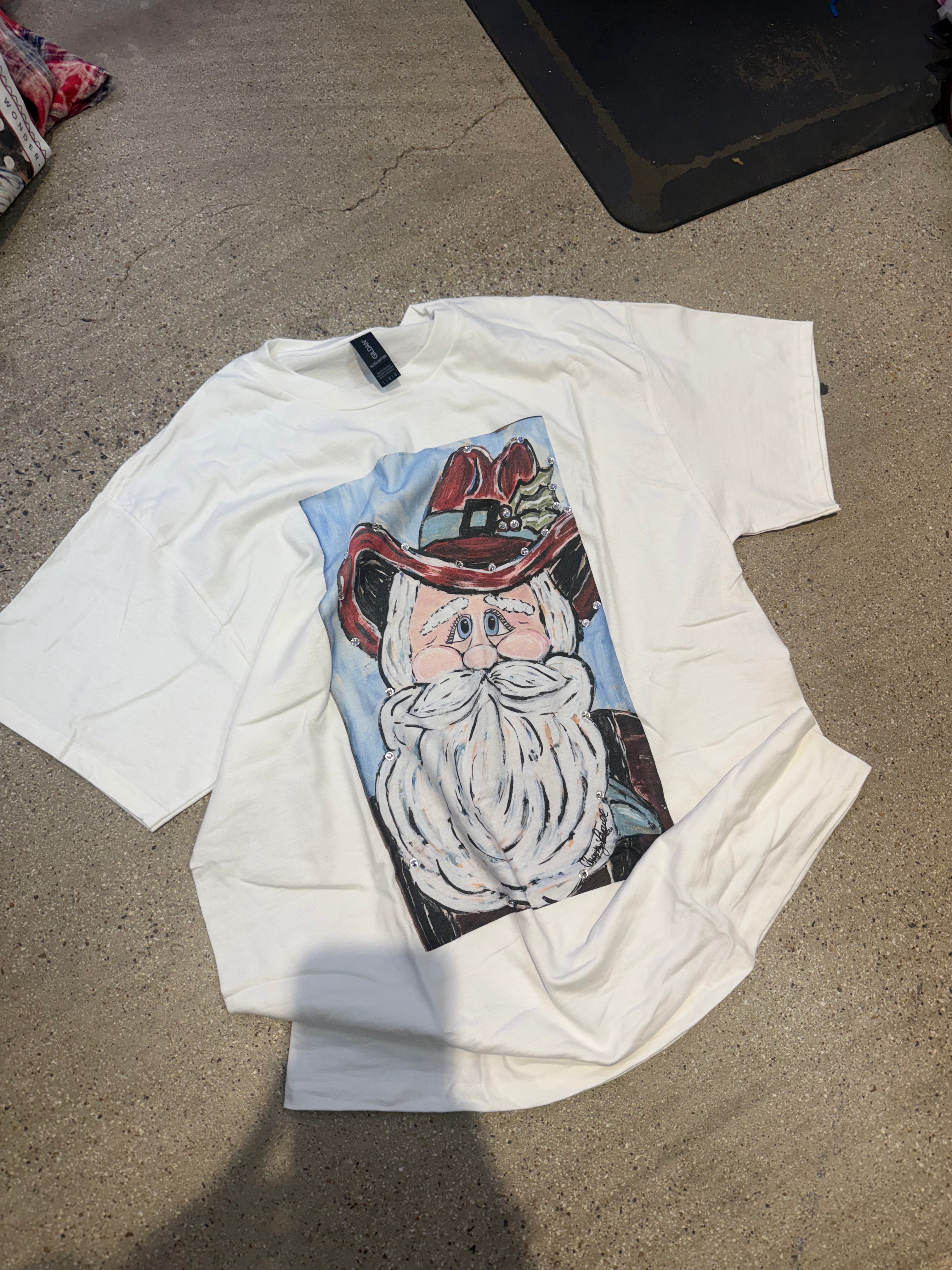 Indigo BlueDiva Santa Claus Cowboy Top