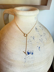 Gold Stack Circle Lock Necklace