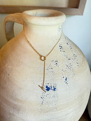 Gold Stack Circle Lock Necklace