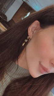 Gold and Crystal Dangle Earrings