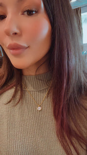 Chan Sutt Gold Necklace with Crystal Pendnat