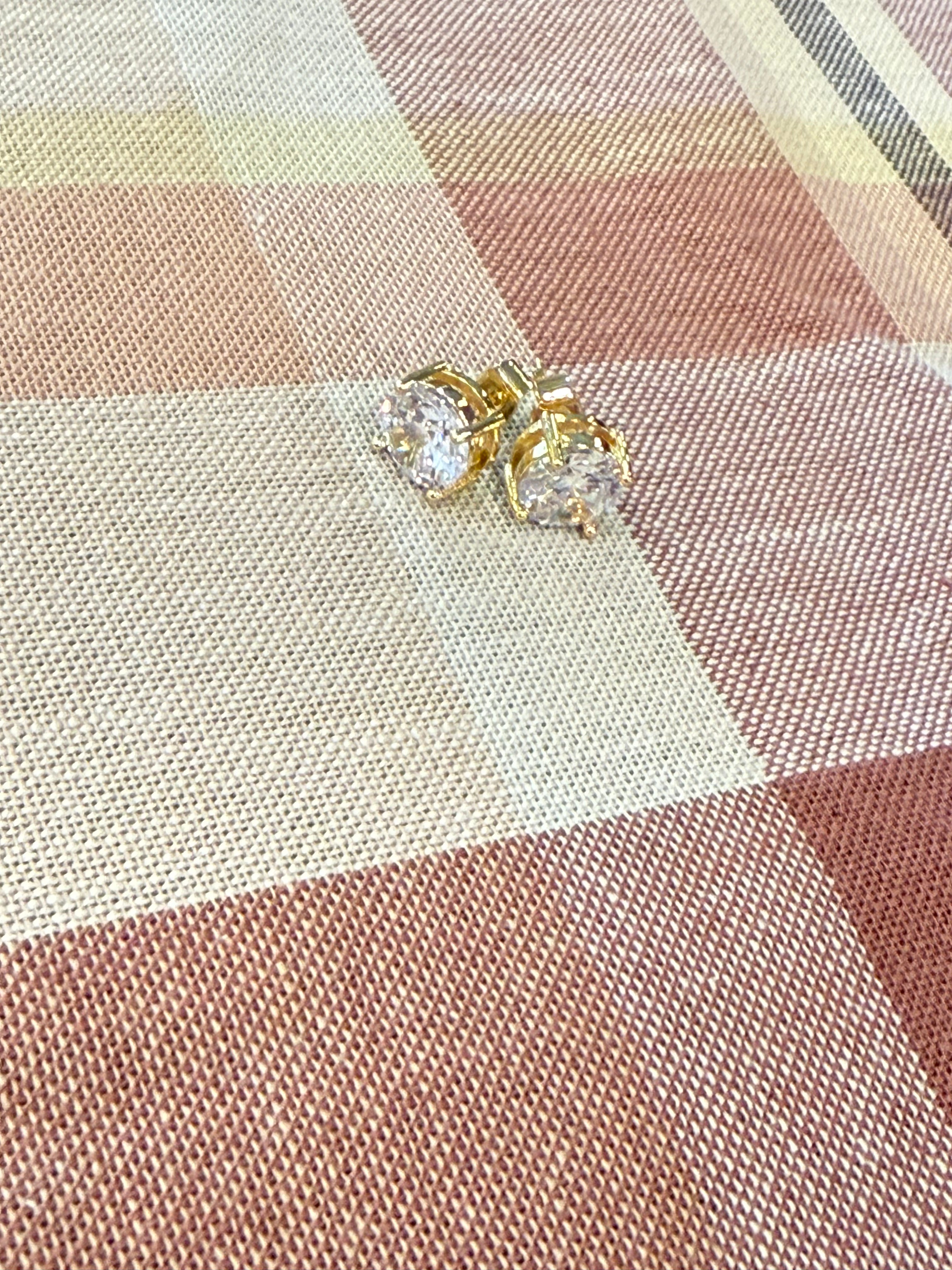 Large Gold Dipped Diva Stud Earrings