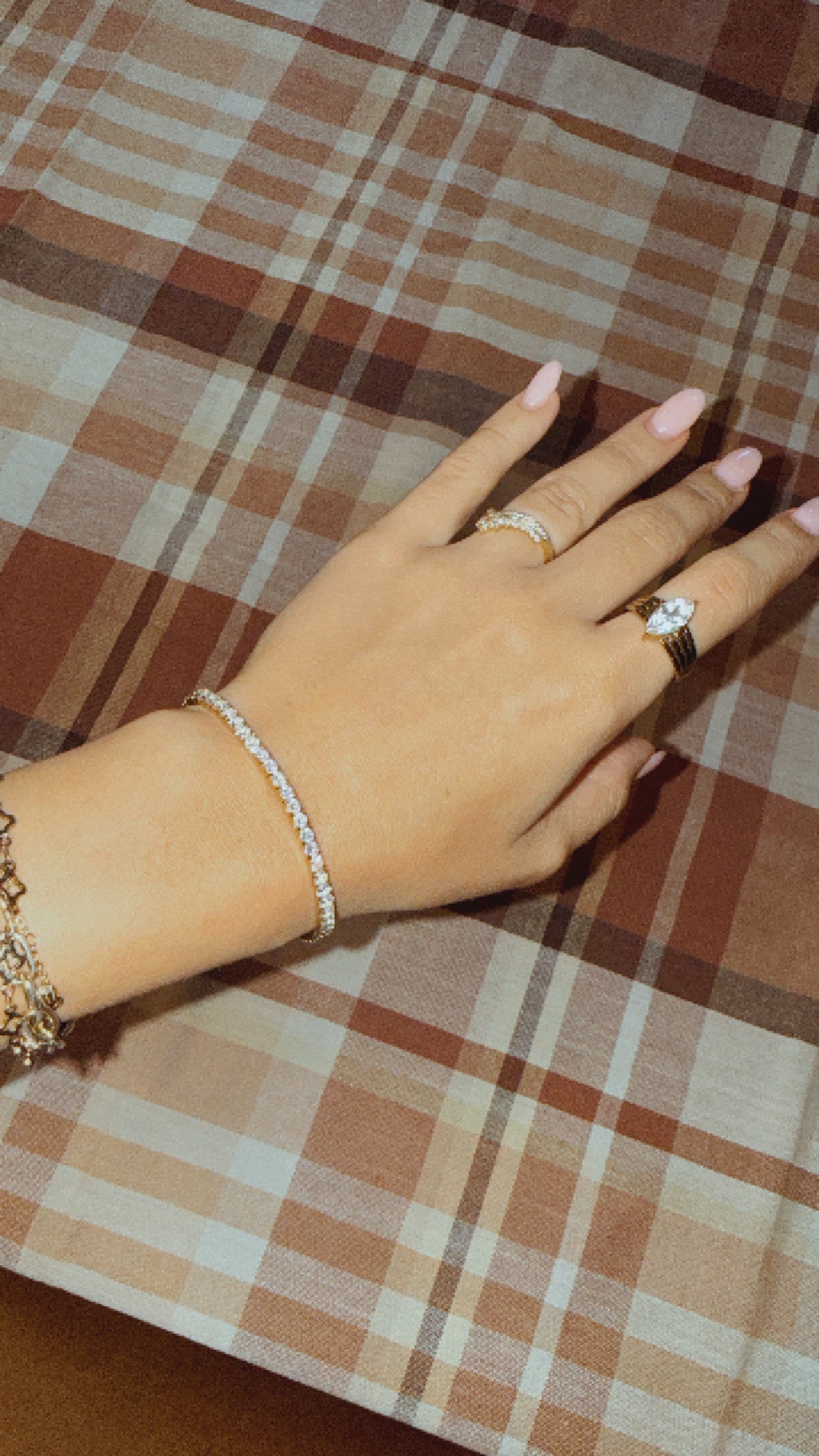 Bling Crystal Gold Stretch Bracelet