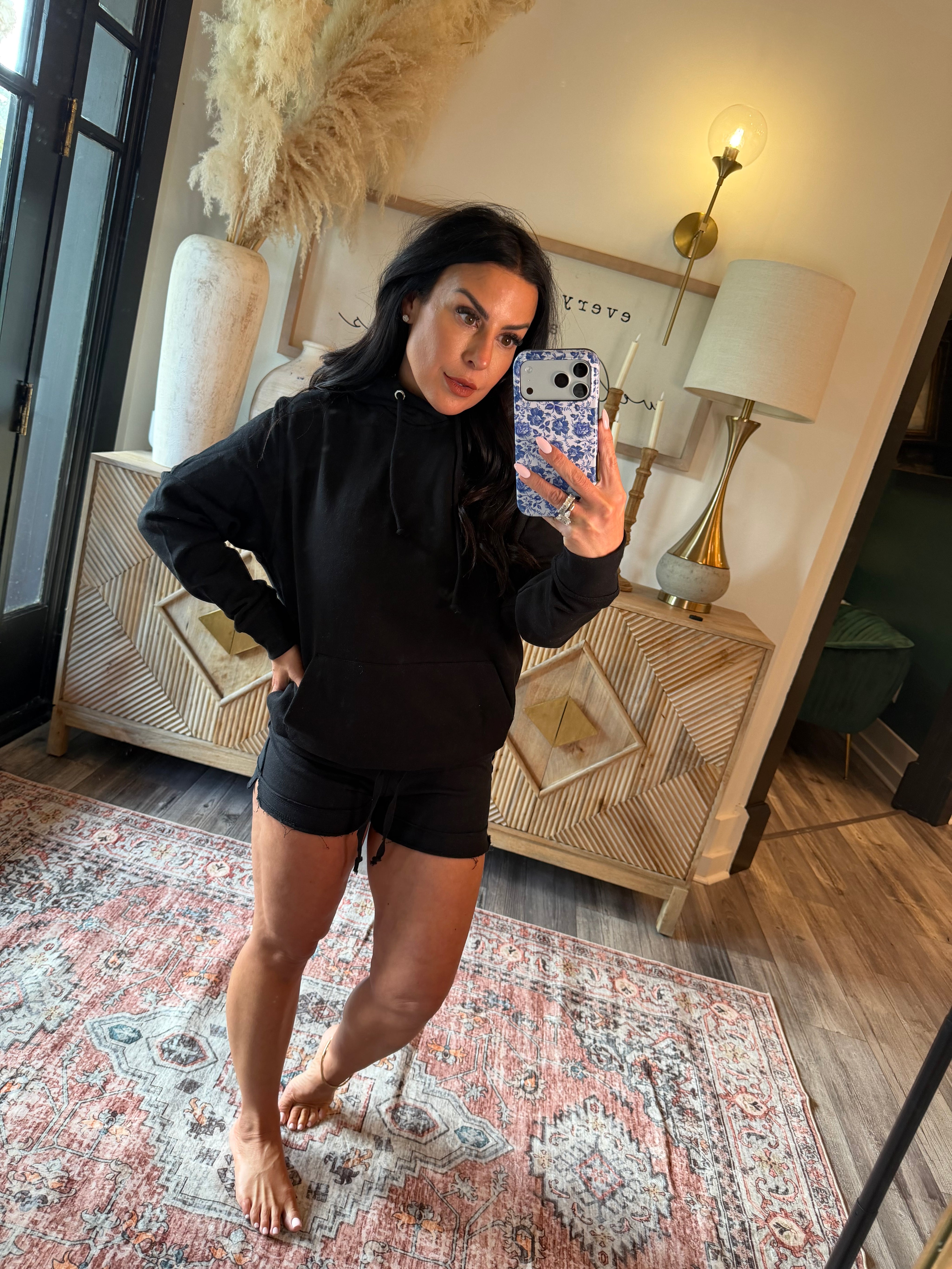 Ultra Soft Black Long Sleeve Hoodie