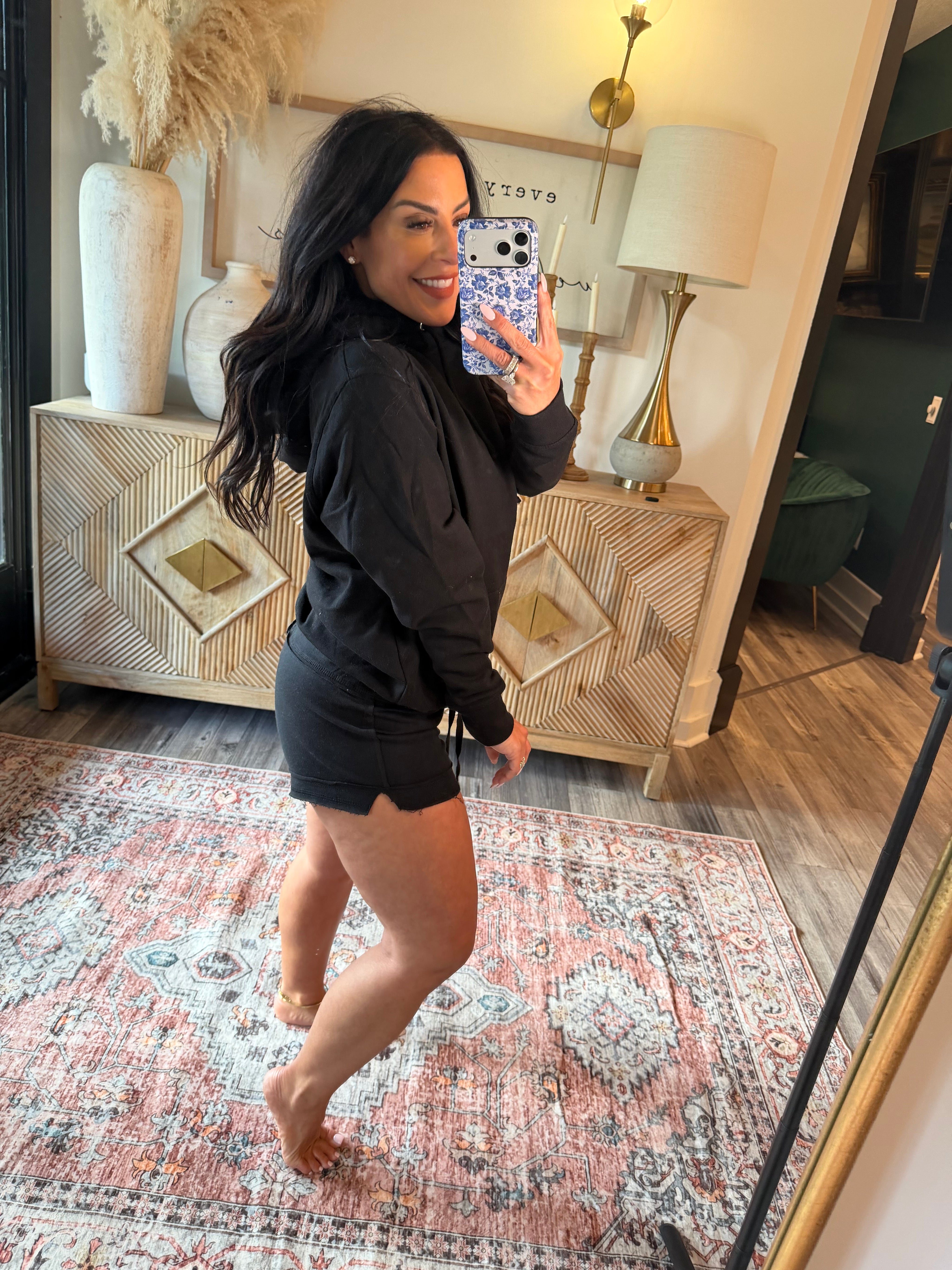 Ultra Soft Black Long Sleeve Hoodie