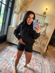 Ultra Soft Black Long Sleeve Hoodie