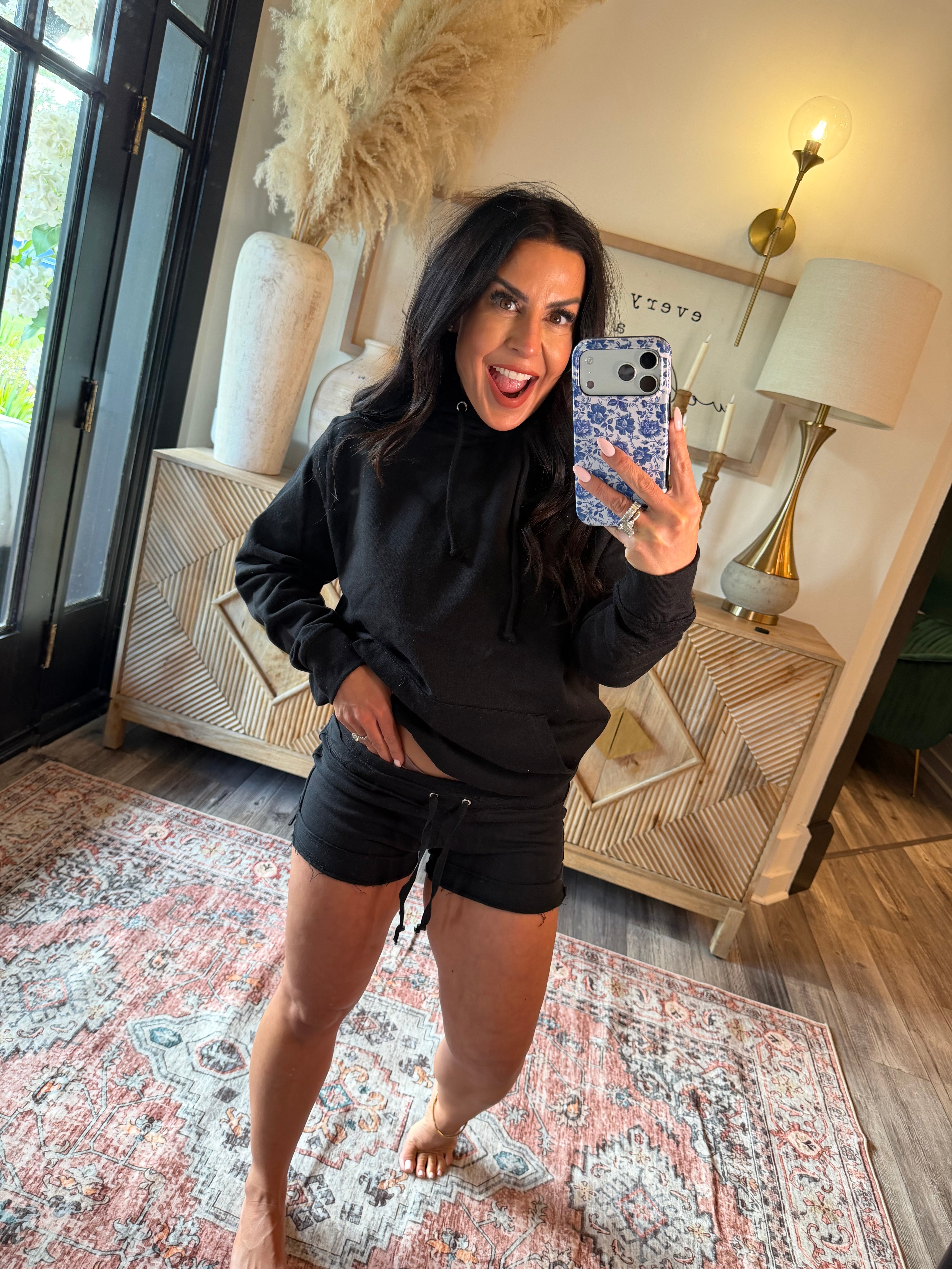 Ultra Soft Black Long Sleeve Hoodie