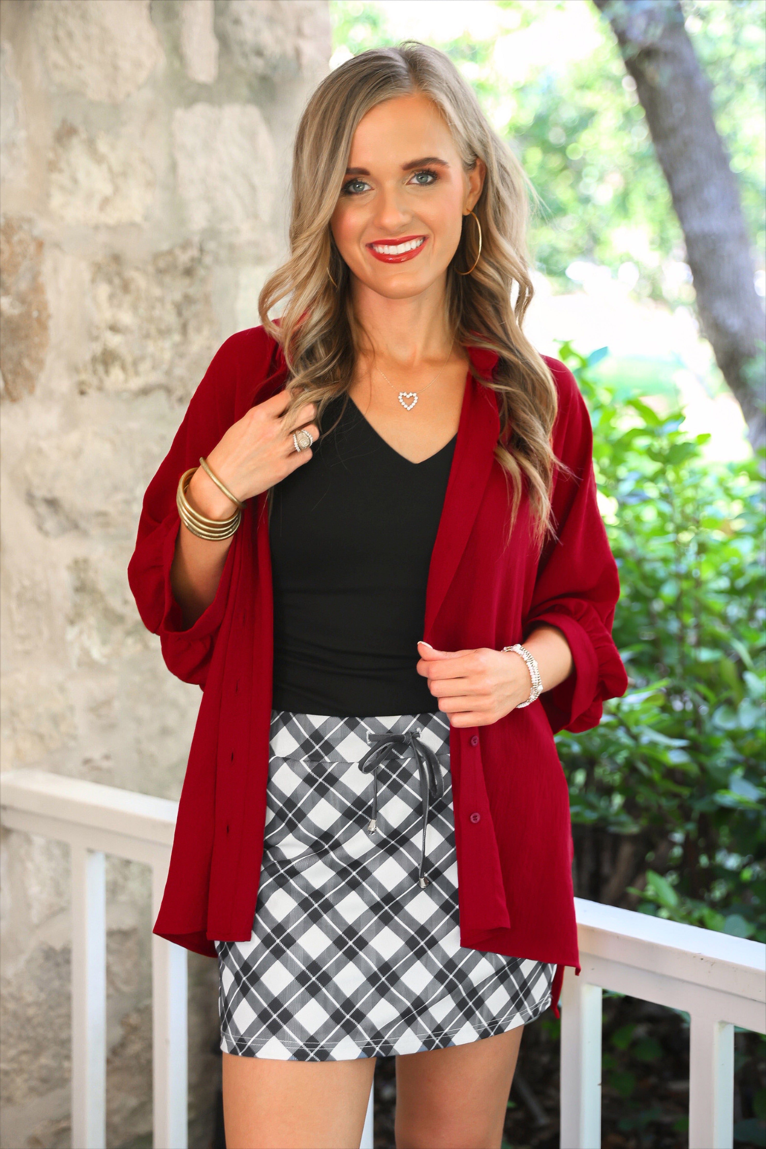 Midnight Plaid Skort