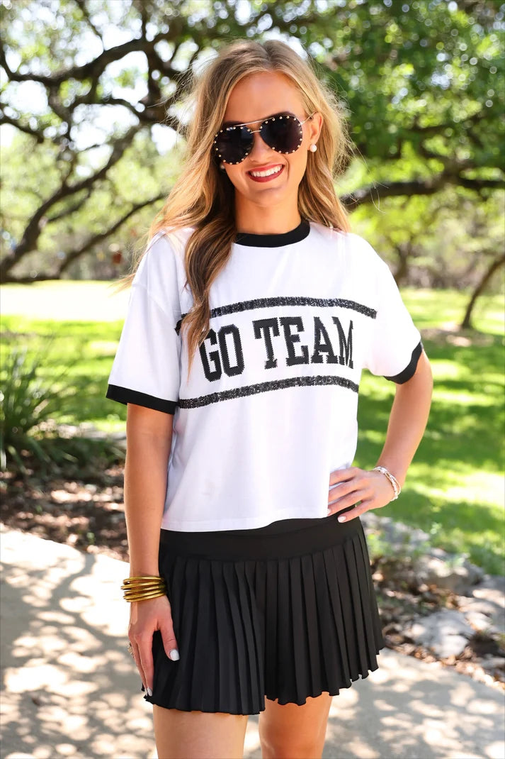 Jess Lea Go Team Sparkled Sequin Top